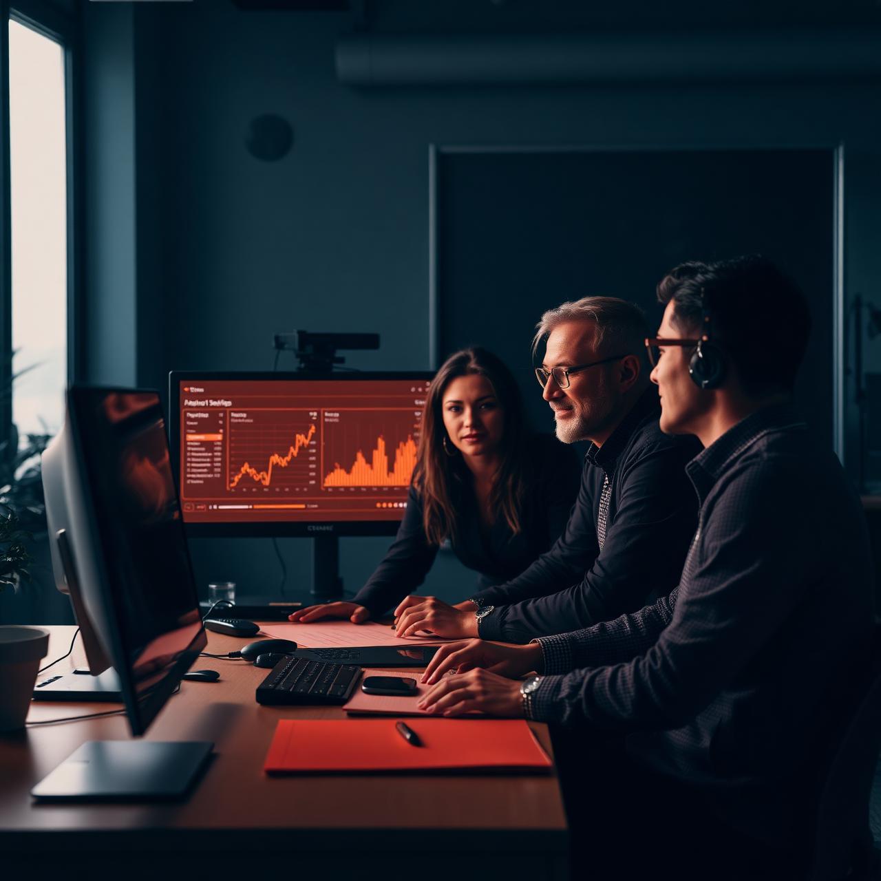 Vortexpoint Leader team analyzing performance dashboards
